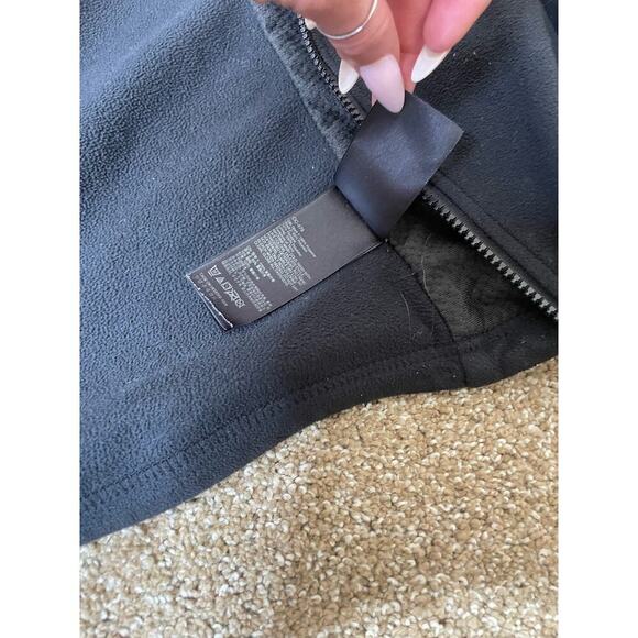 Marmot fleece jacket black full zip thumb holes active wear chore running SZ SM - Picture 7 of 11